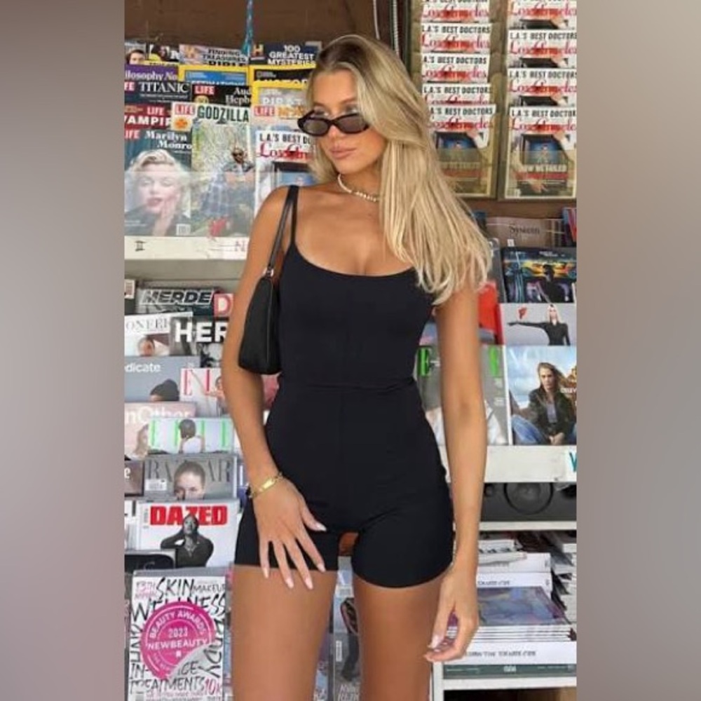 White Fox Clearly Into You Playsuit Black